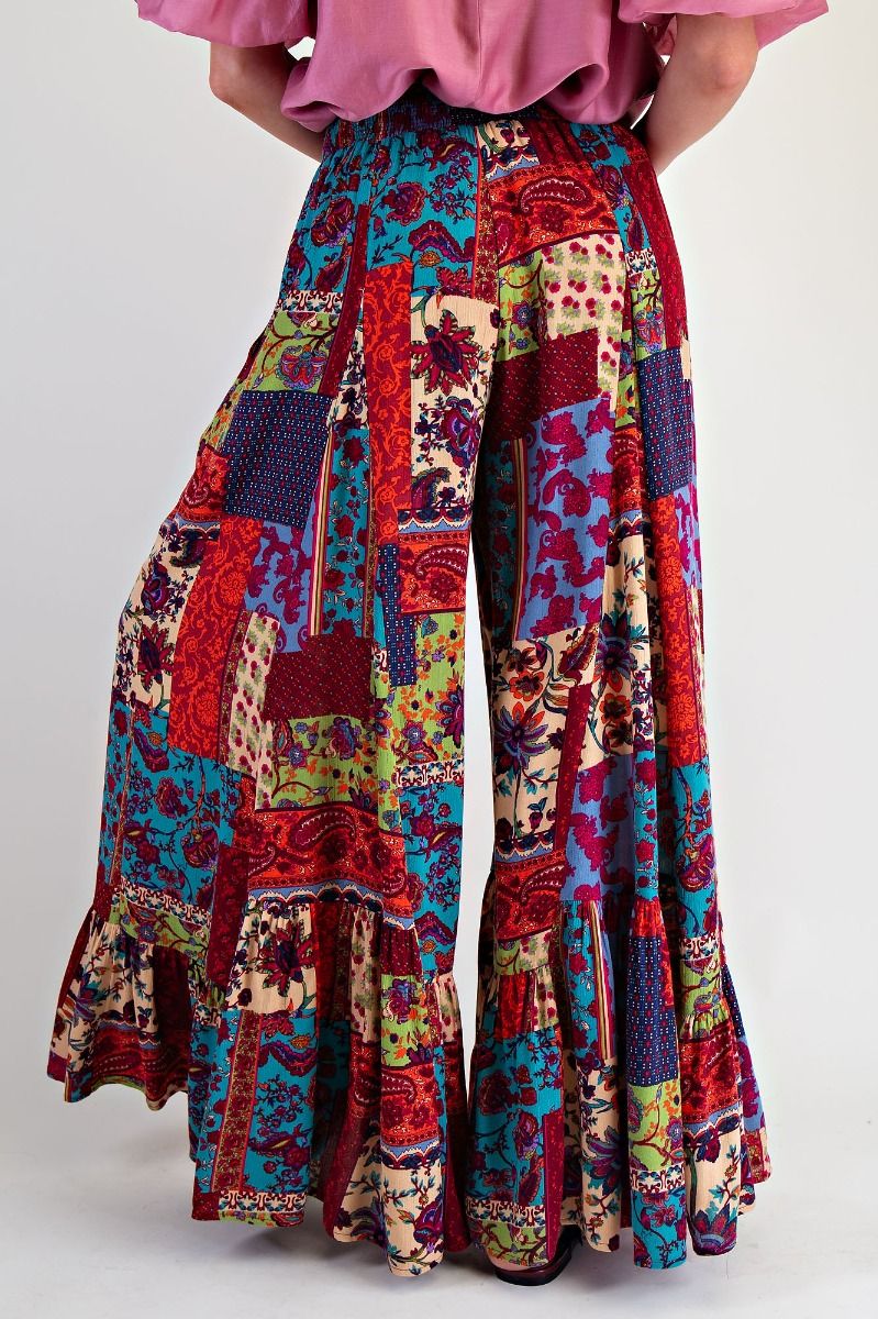 E2 Easel Chili Lime Palazzo Pants Plus Size