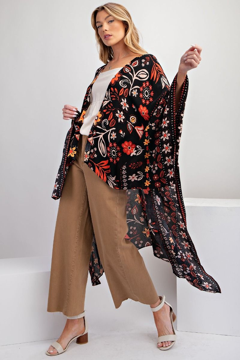 E33 Easel All I Need Flowy Kimono