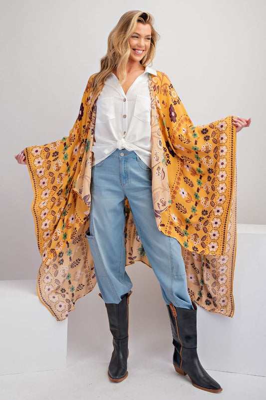 E33 Easel All I Need Flowy Kimono