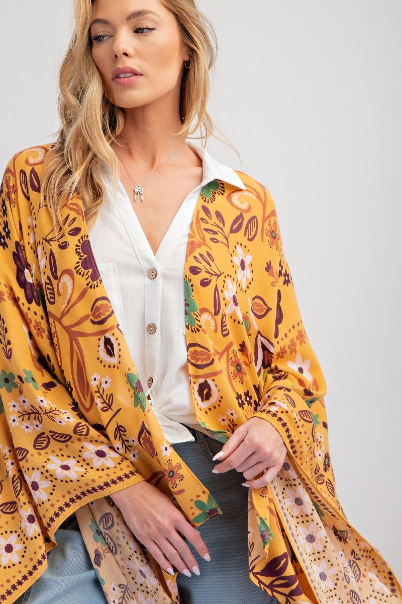 E33 Easel All I Need Flowy Kimono