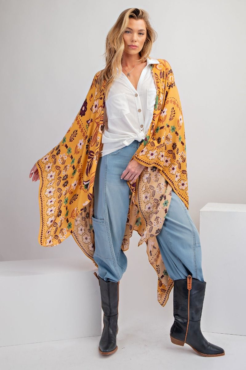 E33 Easel All I Need Flowy Kimono