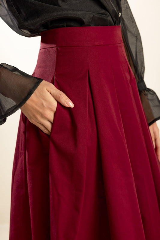 DANCE WITH DESTINY WOVEN MIDI SKIRT
