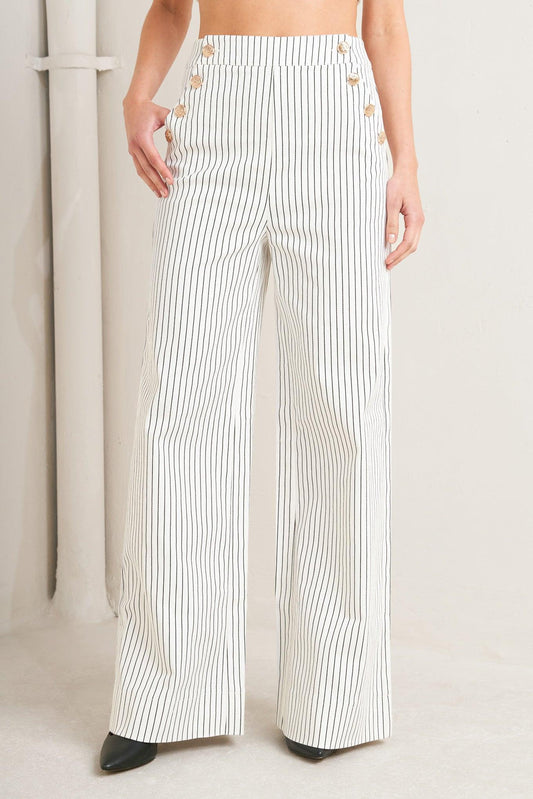 EFFORTLESS FORM STRIPE WOVEN PANTS