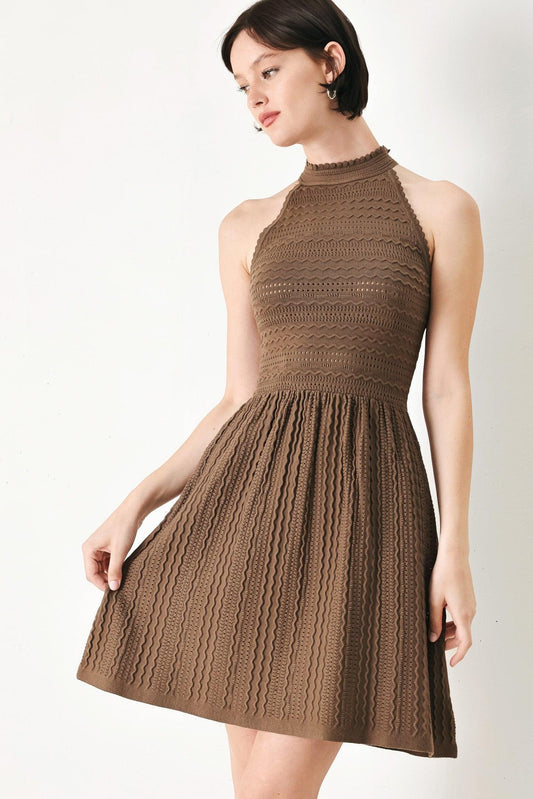 SWEET LATTE SWEATER KNIT MINI DRESS