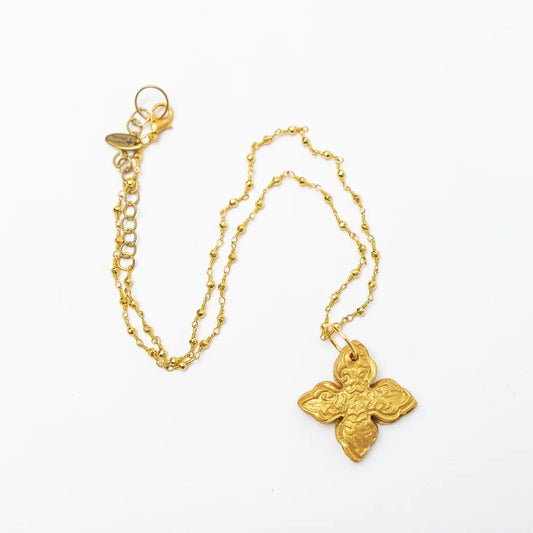 HT1 Hidden Truth Gold Pyrite Chain with Kait Cross