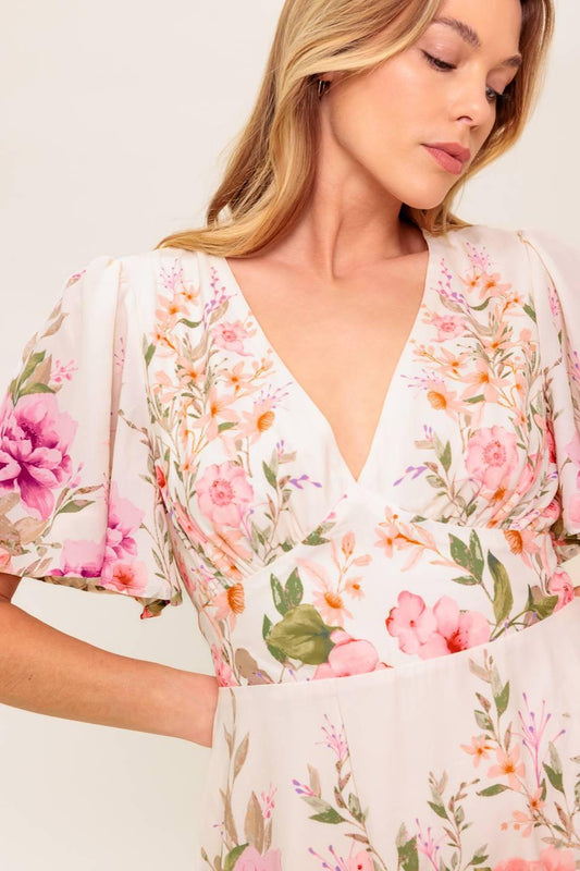 THE WORLD AWAITS LIGHT PINK WOVEN MINI DRESS