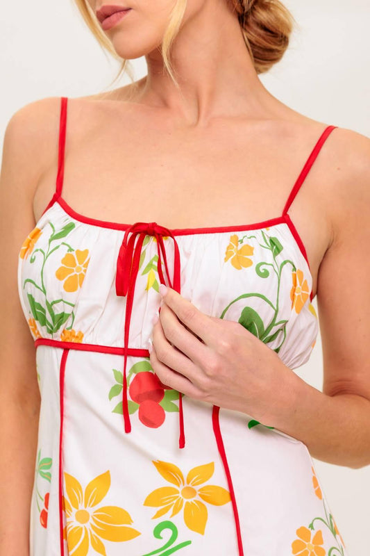 HEART OF GOLD WOVEN MINI DRESS