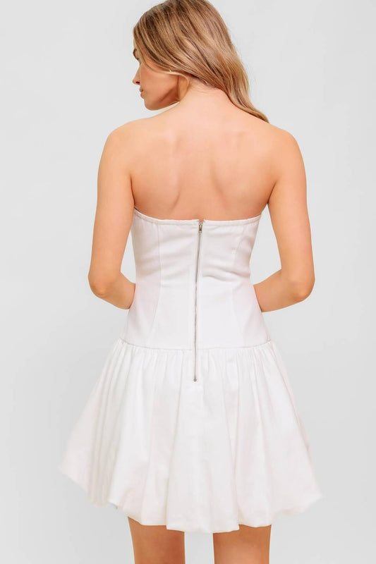 TWILIGHT WISH WOVEN TWILL MINI DRESS