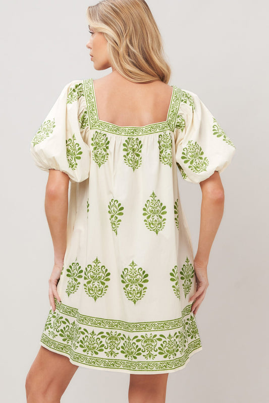 SWEET MEADOW WOVEN MINI DRESS