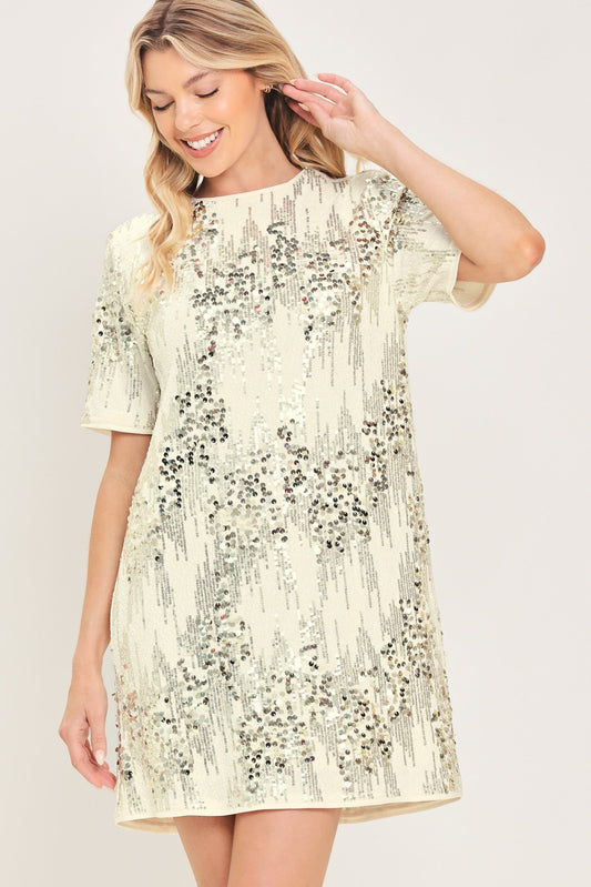 NOIR & IVORY STATEMENT DRESS