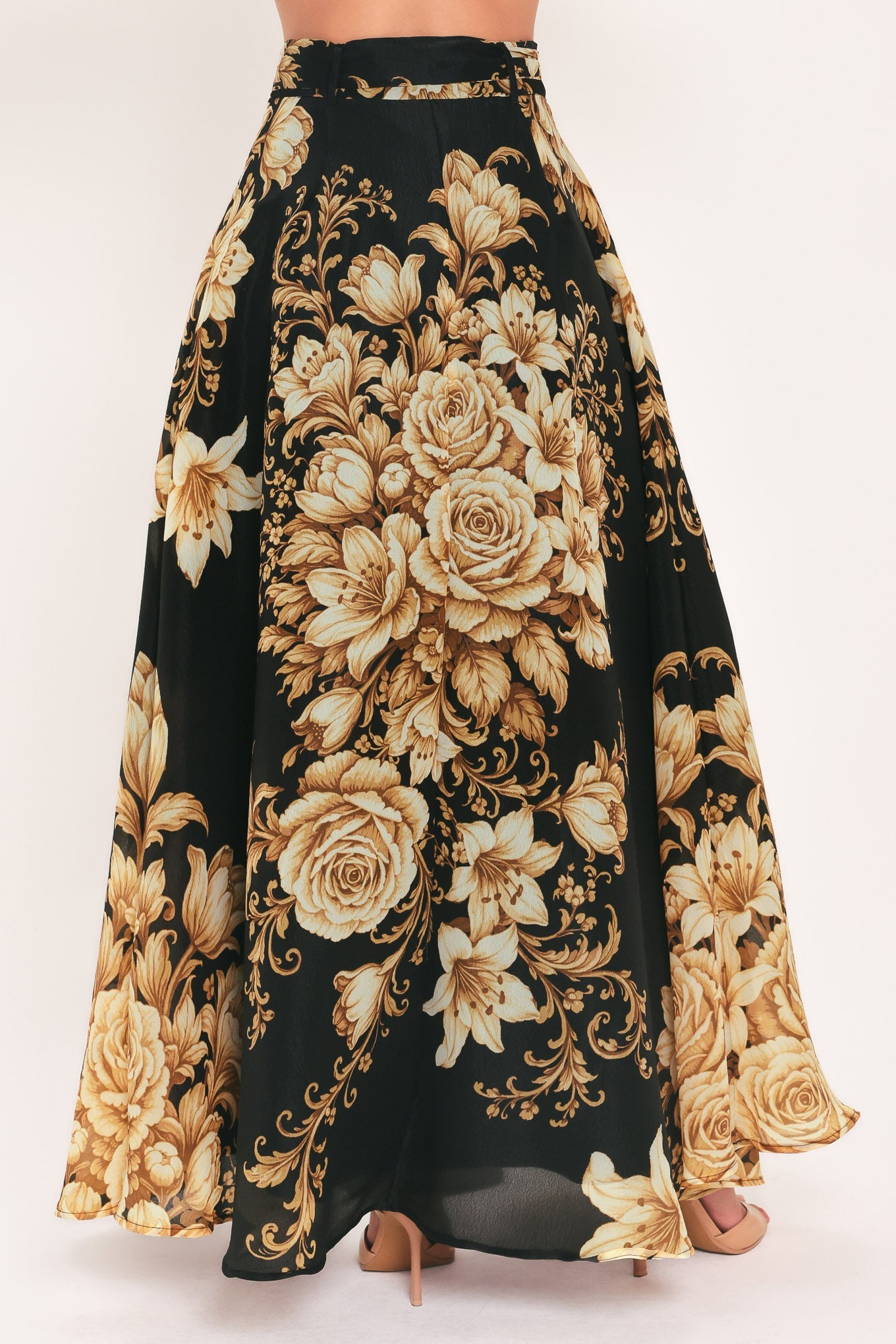 MOONLIT GARDEN PRINTED MAXI SKIRT