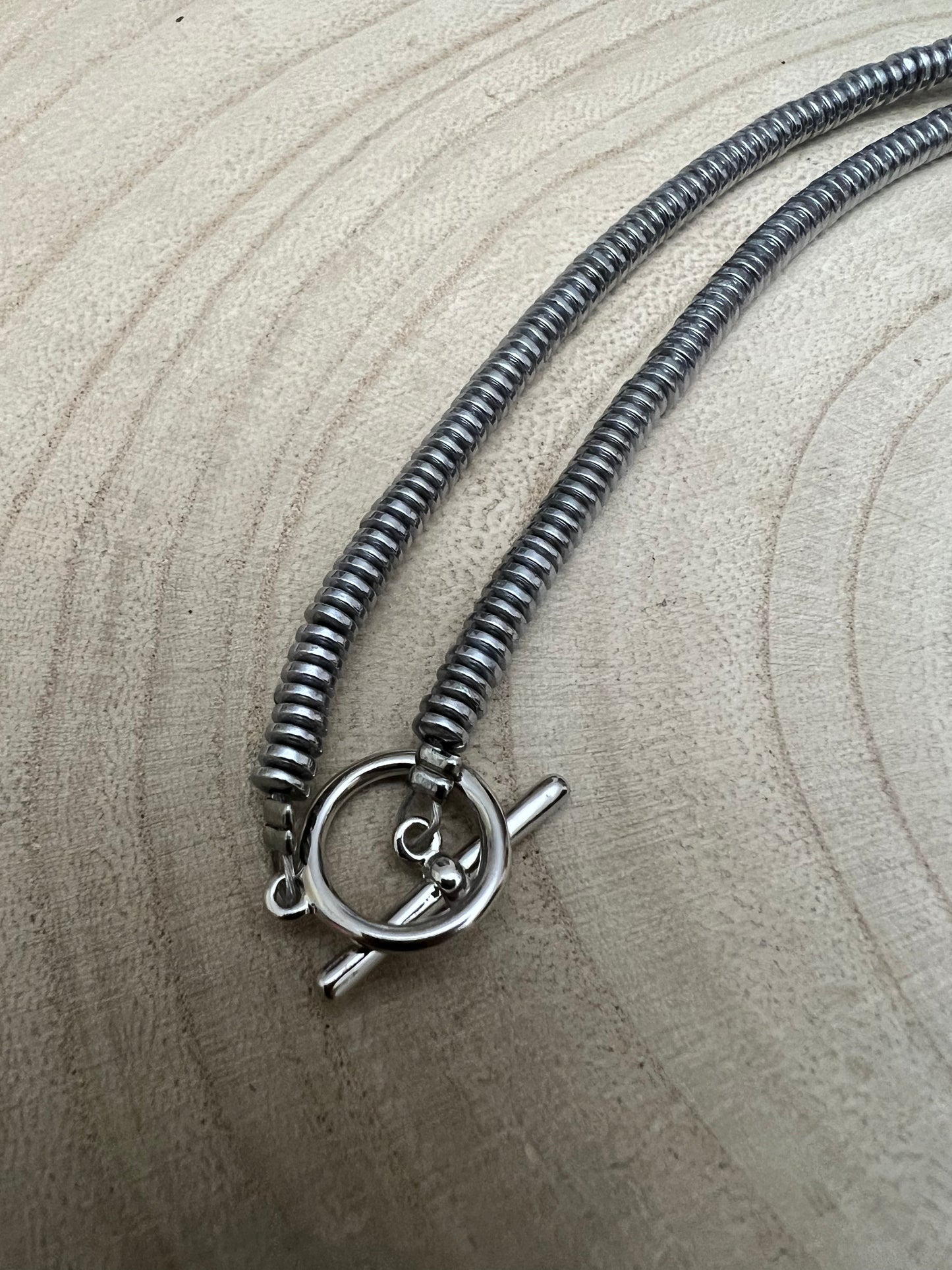 Pink Conch Graduated Necklace with 10mm Sterling Pearl — 22 inch (Handmade in North Texas)
