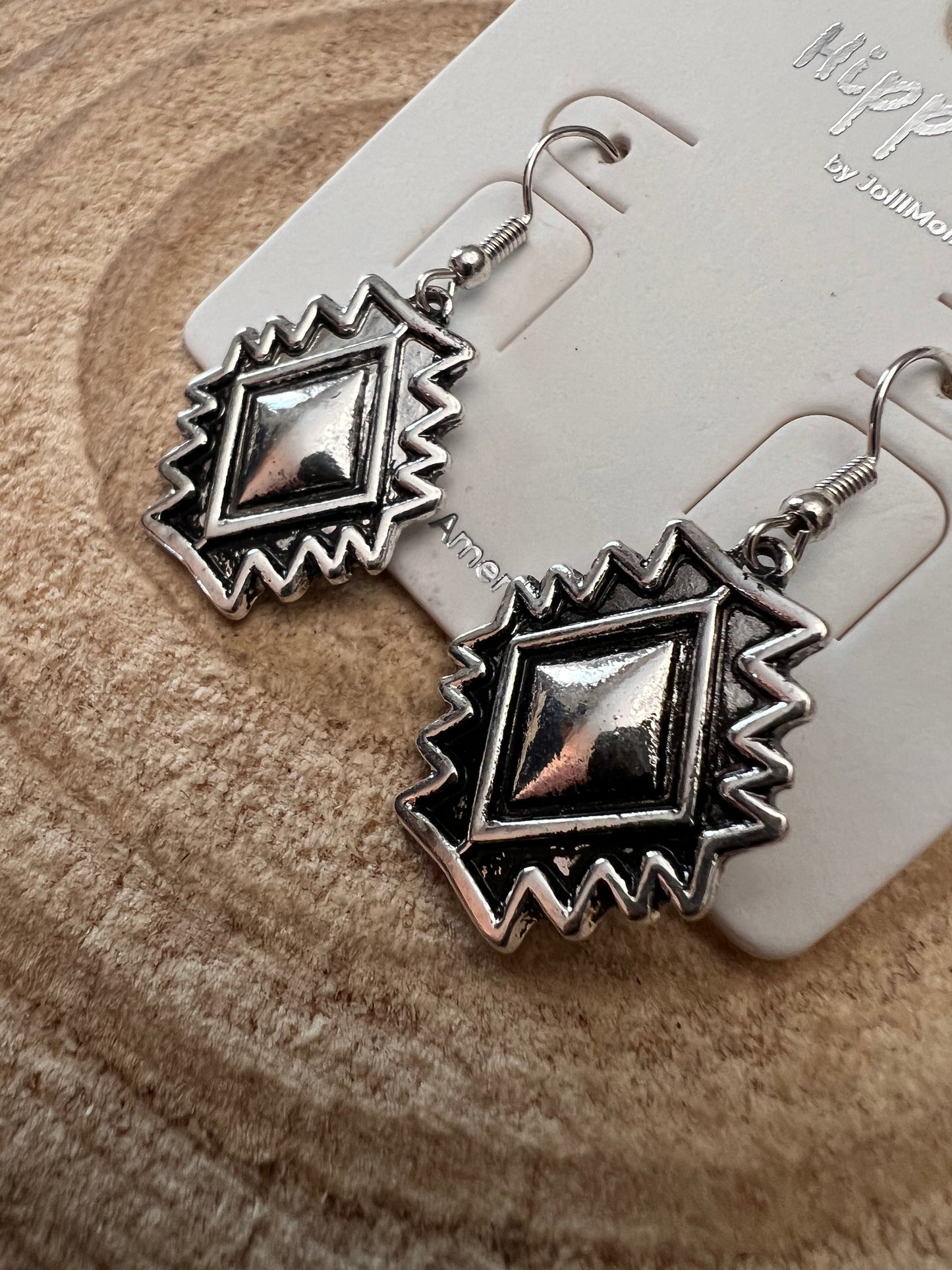 Western Southwestern Concho Dangle Earrings — 1½" Drop