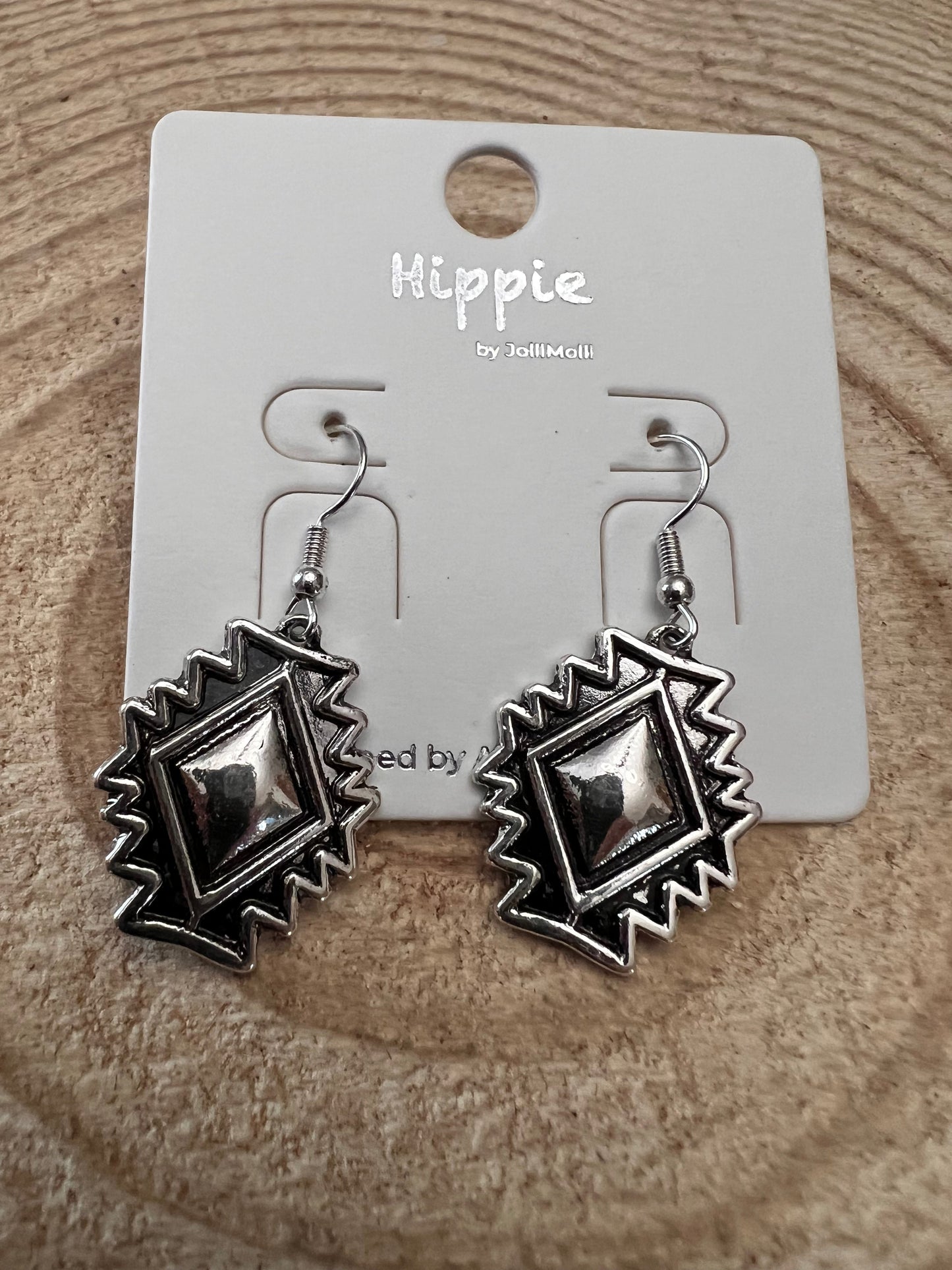 Western Southwestern Concho Dangle Earrings — 1½" Drop
