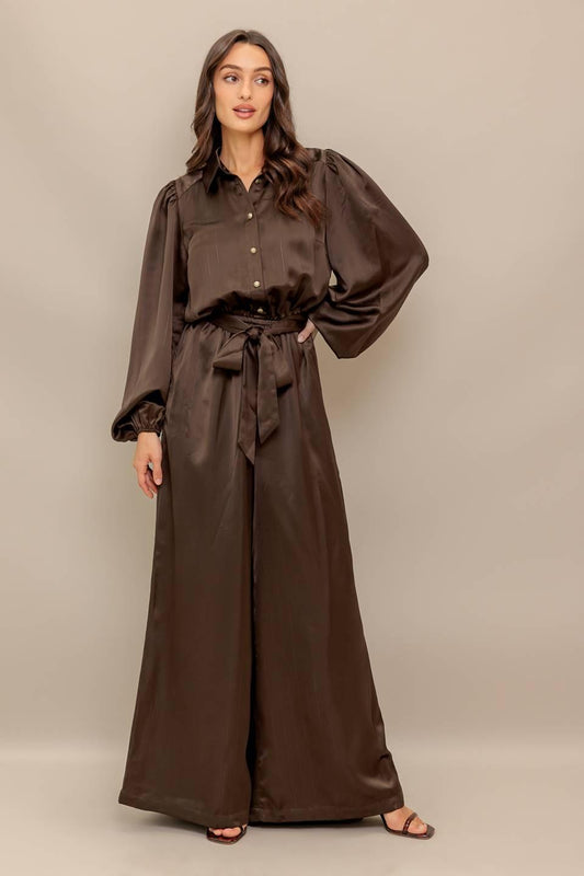 SUGAR BROWNIE WOVEN JUMPSUIT