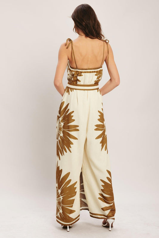 DESERT SUNBURST WOVEN JUMPSUIT