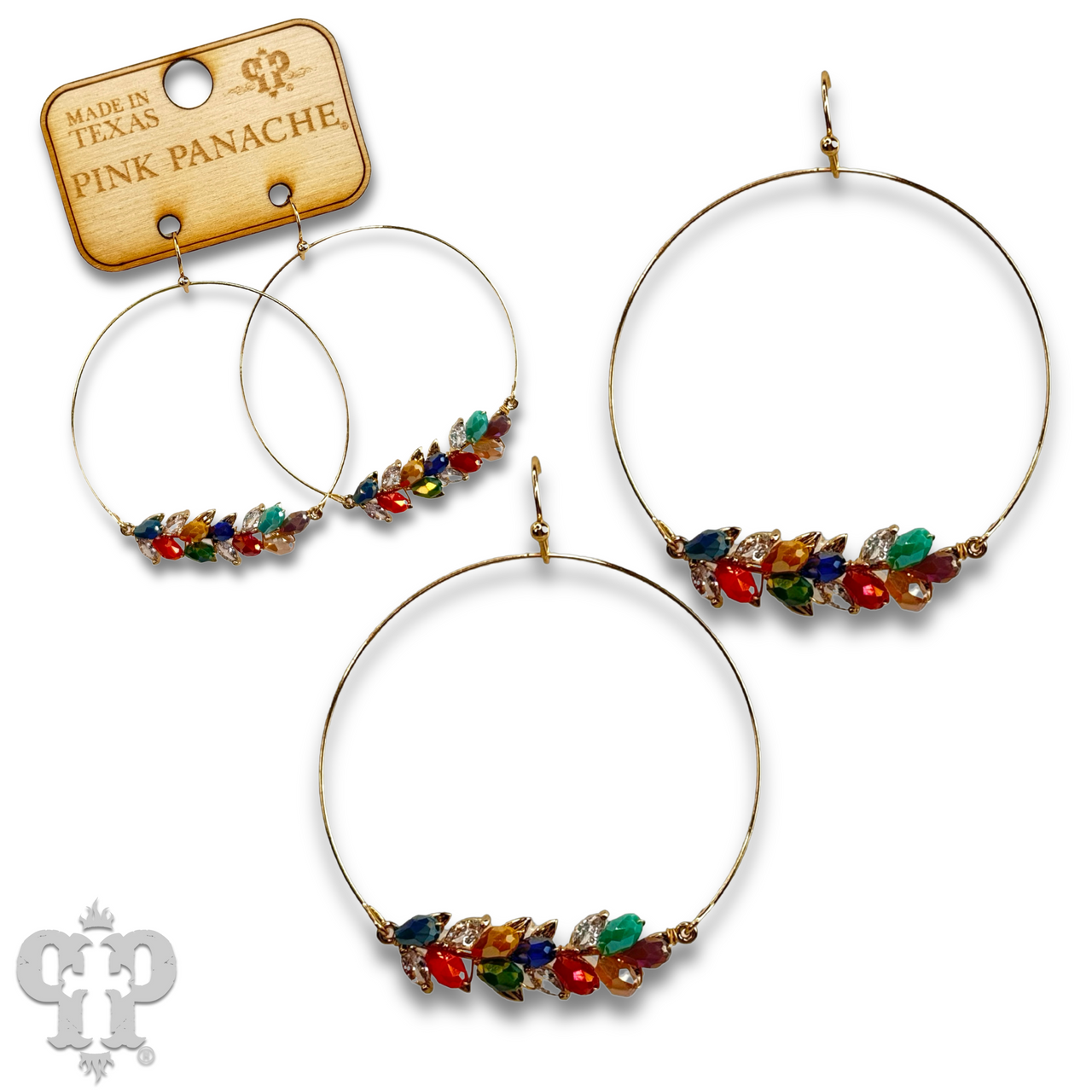 Bottle bead circle earring, last call