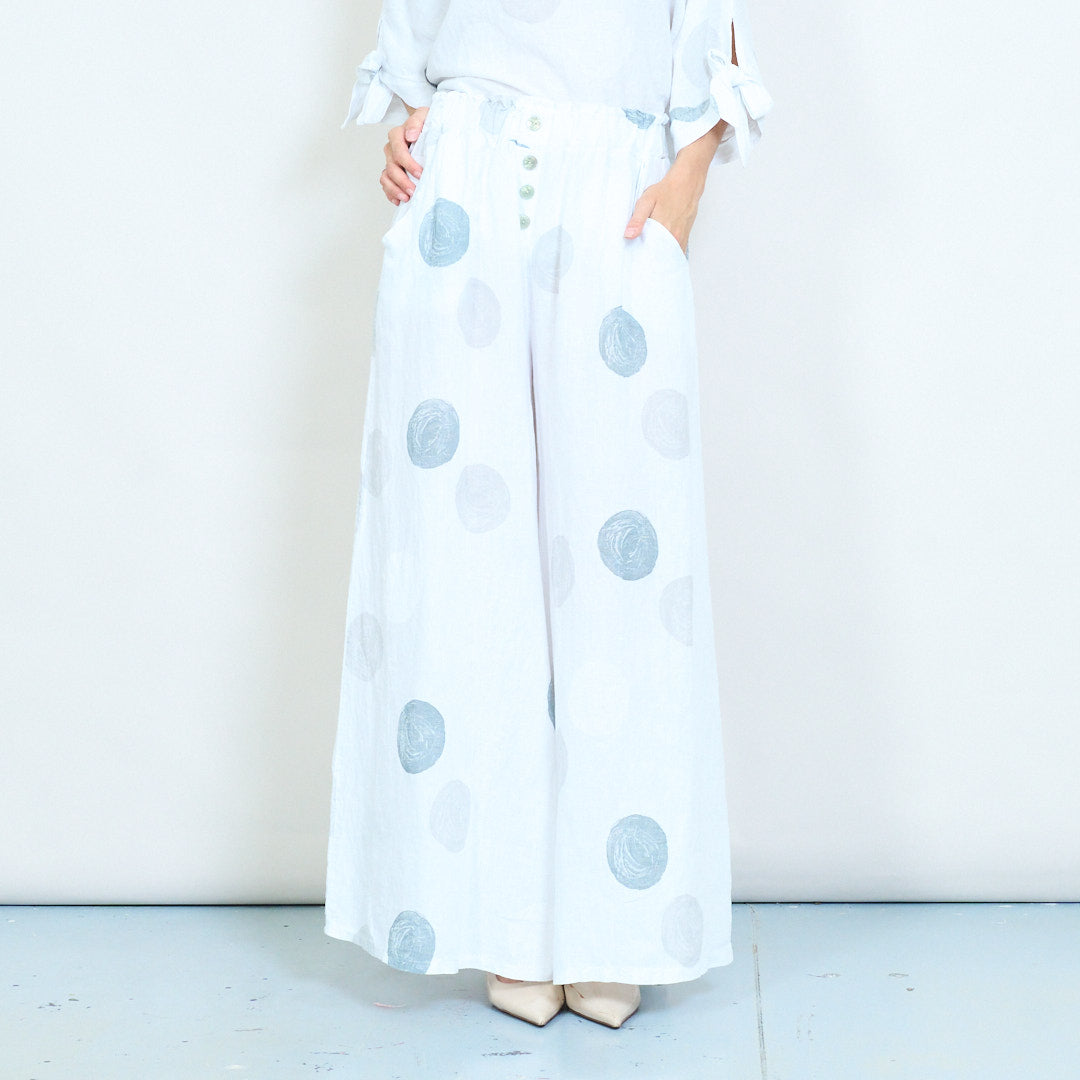 PRE-ORDERS OPEN - L1 100% Italian Linen Polka Dot Oversized Pants and Top Set