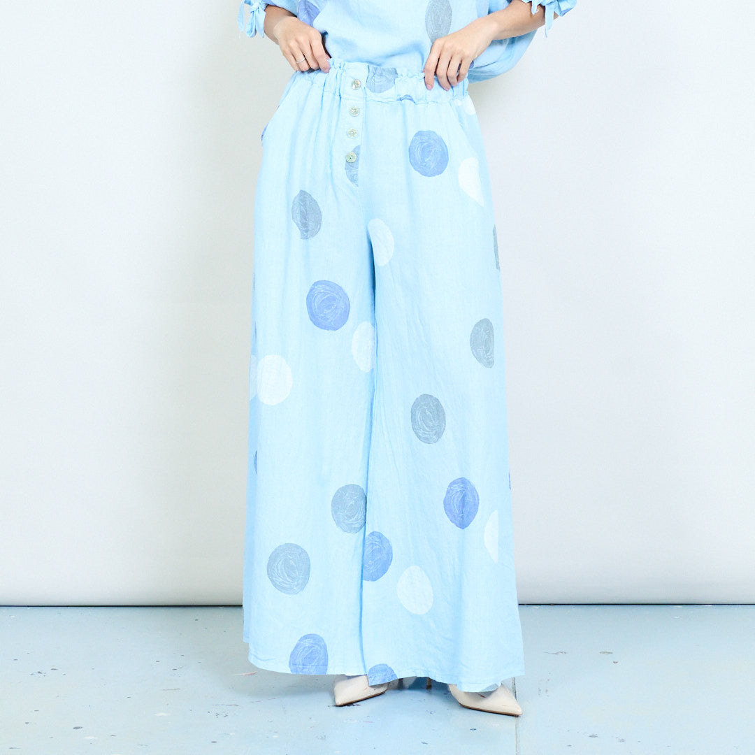 PRE-ORDERS OPEN - L1 100% Italian Linen Polka Dot Oversized Pants and Top Set