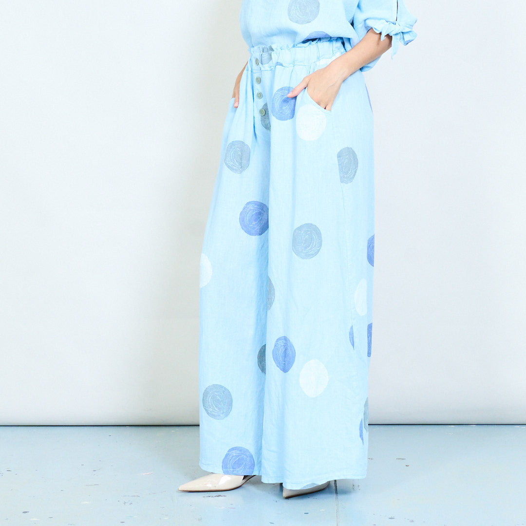 PRE-ORDERS OPEN - L1 100% Italian Linen Polka Dot Oversized Pants and Top Set