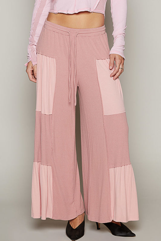 P11 POL Pink Wide Leg Pants