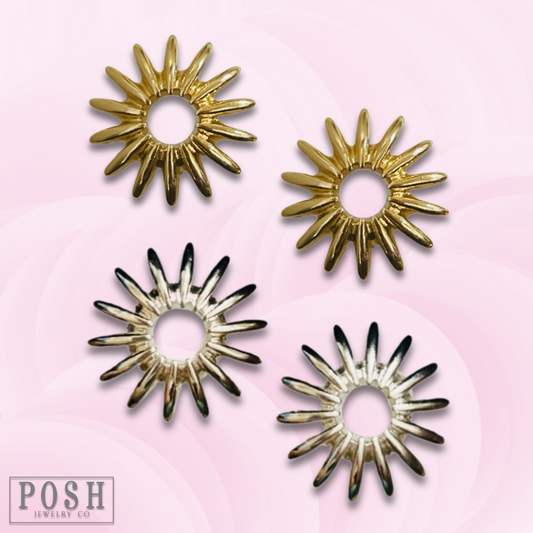 Sunburst post earring - LC