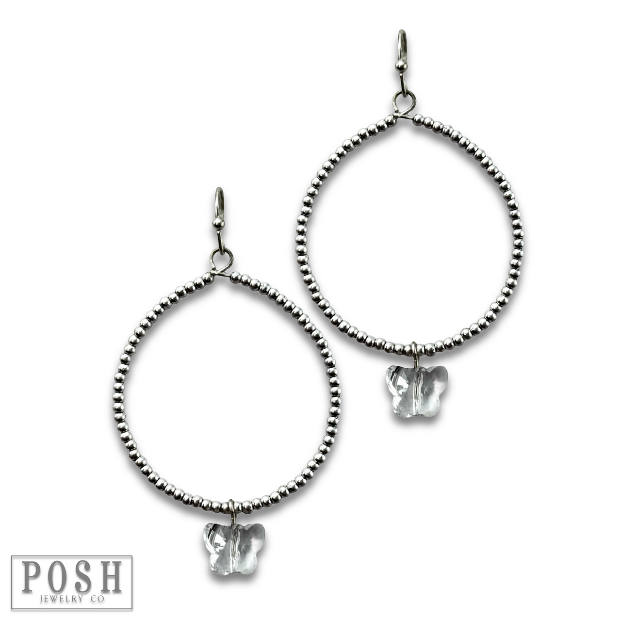 Butterfly drop charm earring, last call