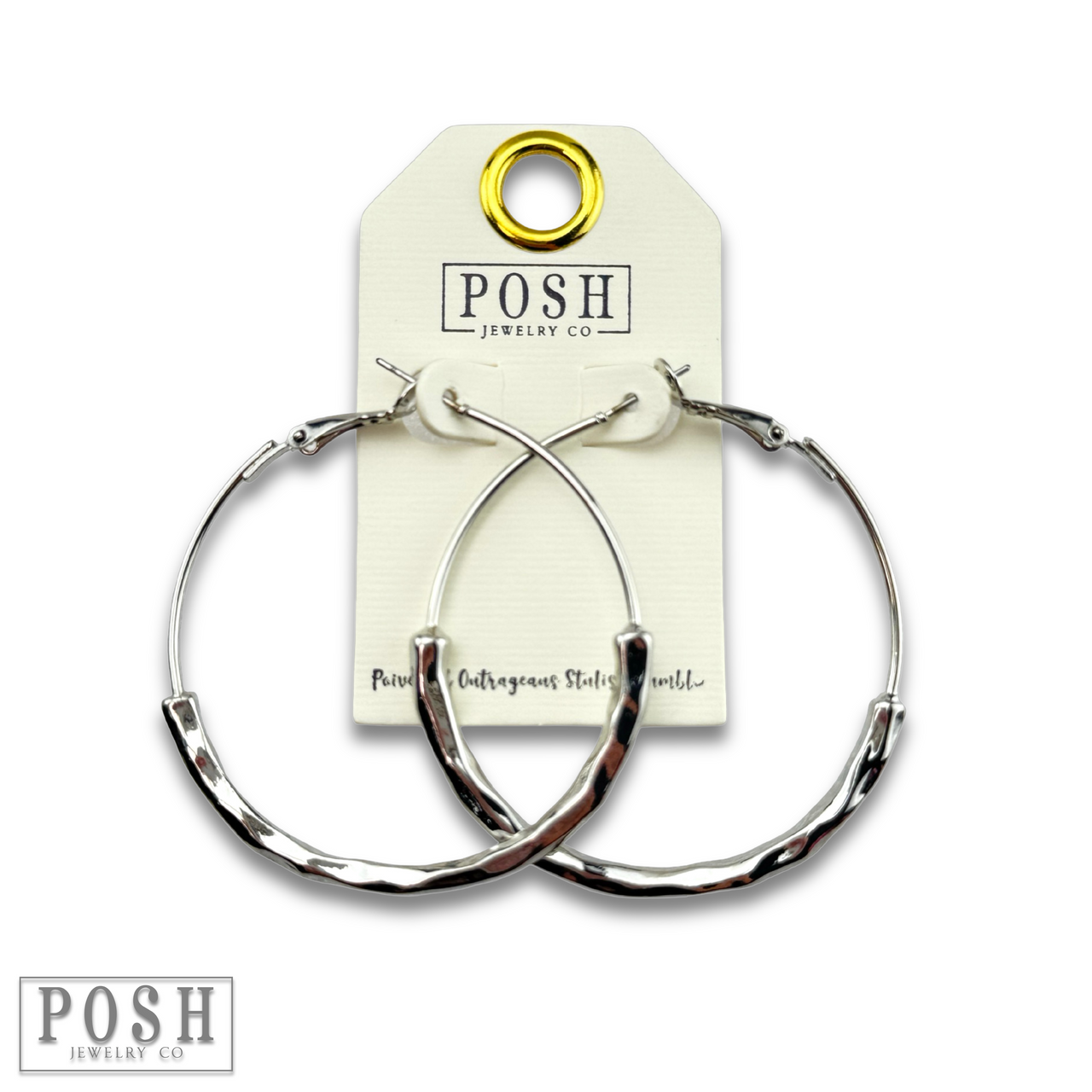 Hoop earring with tube beads, last call