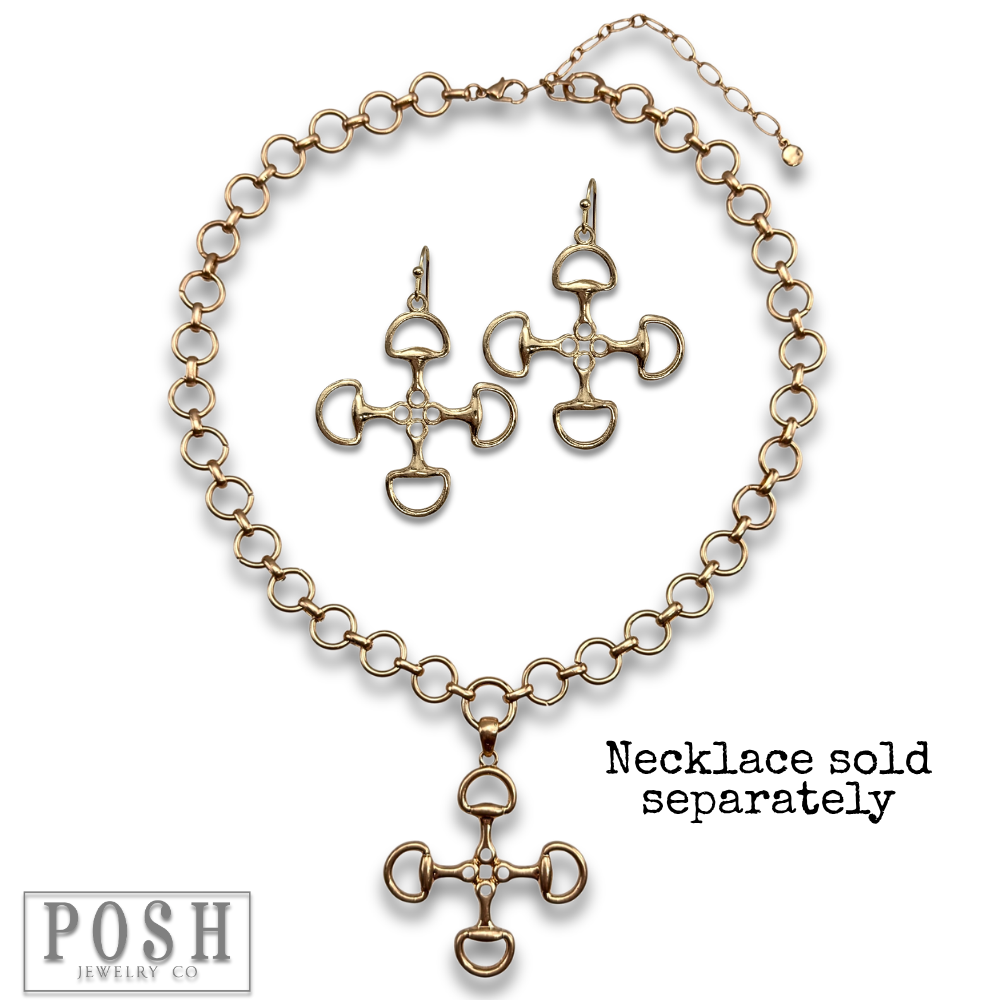Equestrian snaffle bit earring
