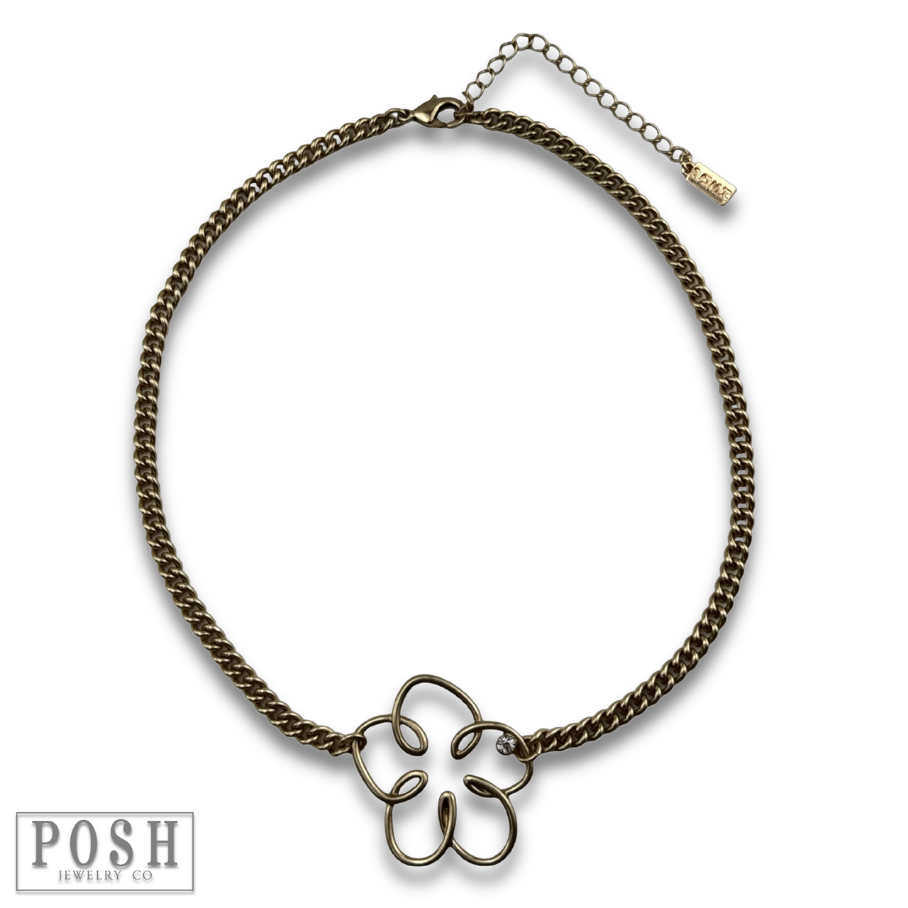 Wire flower necklace