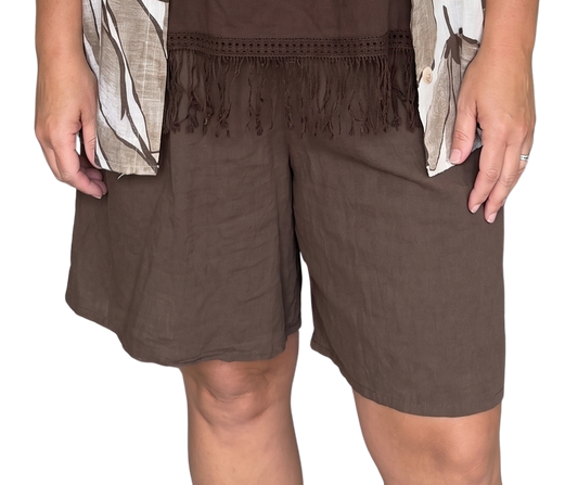 Italian Plus Size Viscose Pull-On Shorts