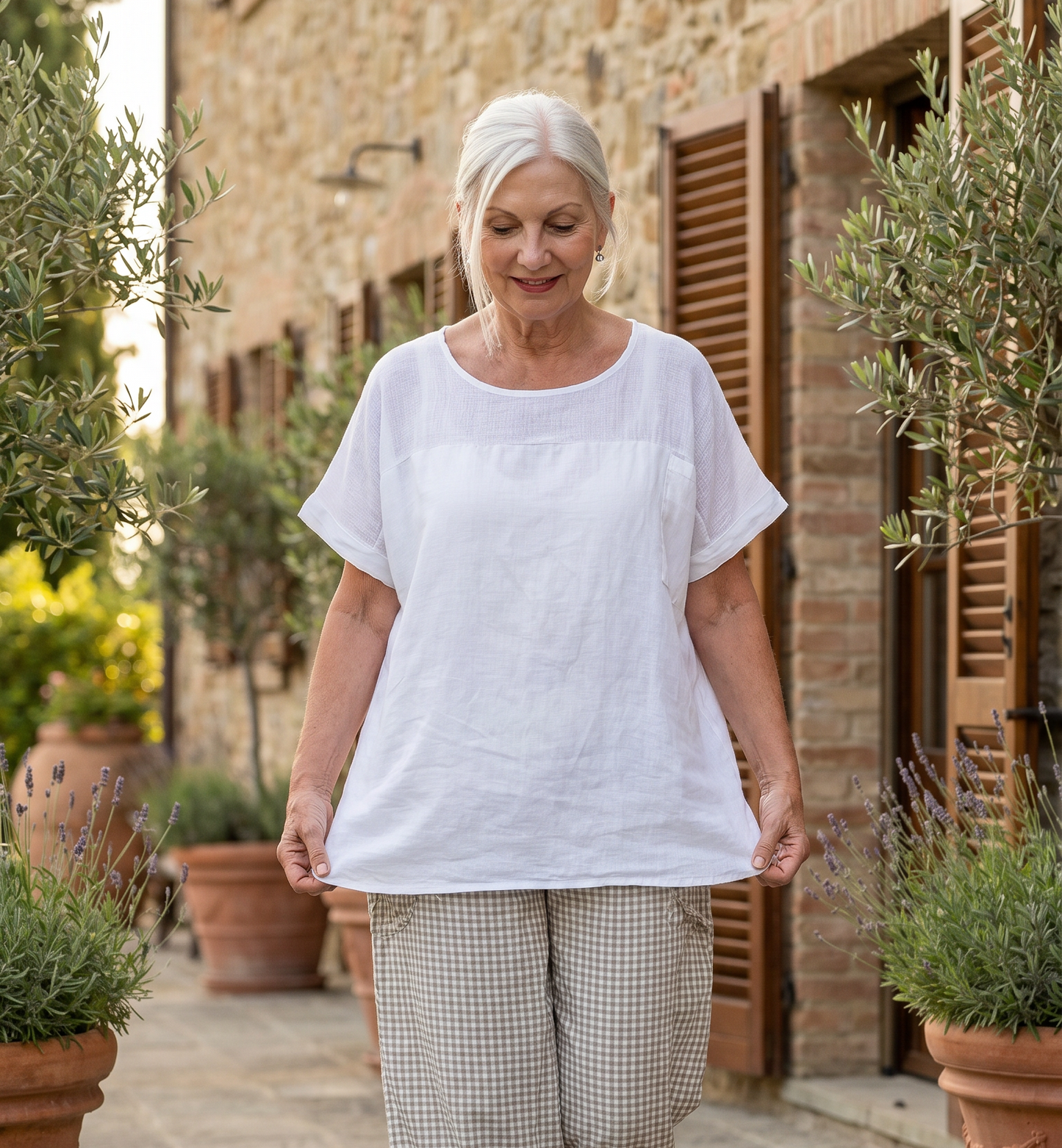 Italian Breeze Linen Blend Top