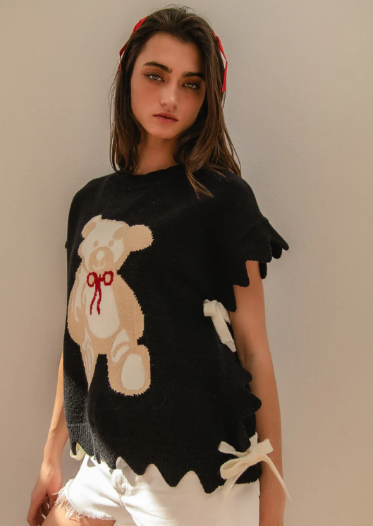 B1 BiBi Teddy Bear Vest with Bow Ties Regular and Curvy Sizing