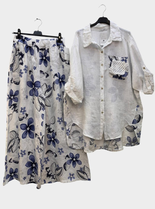 Italian Garden Party Linen Set One Size Fits Medium to 2X