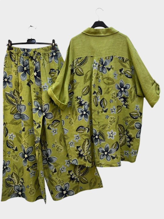 Italian Garden Party Linen Set One Size Fits Medium to 2X