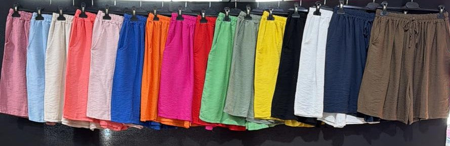 Italian Plus Size Viscose Pull-On Shorts