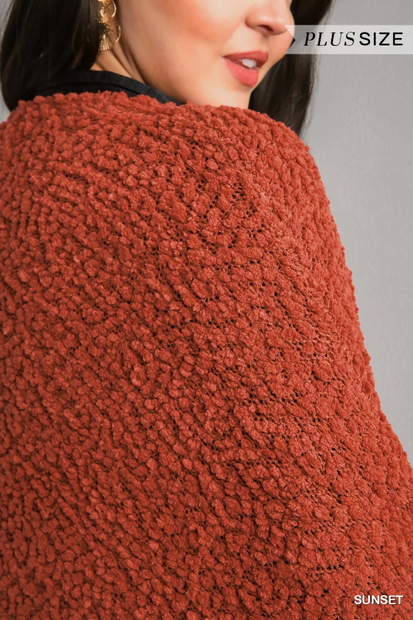 U11 Umgee Sunset Popcorn Cardigan Plus