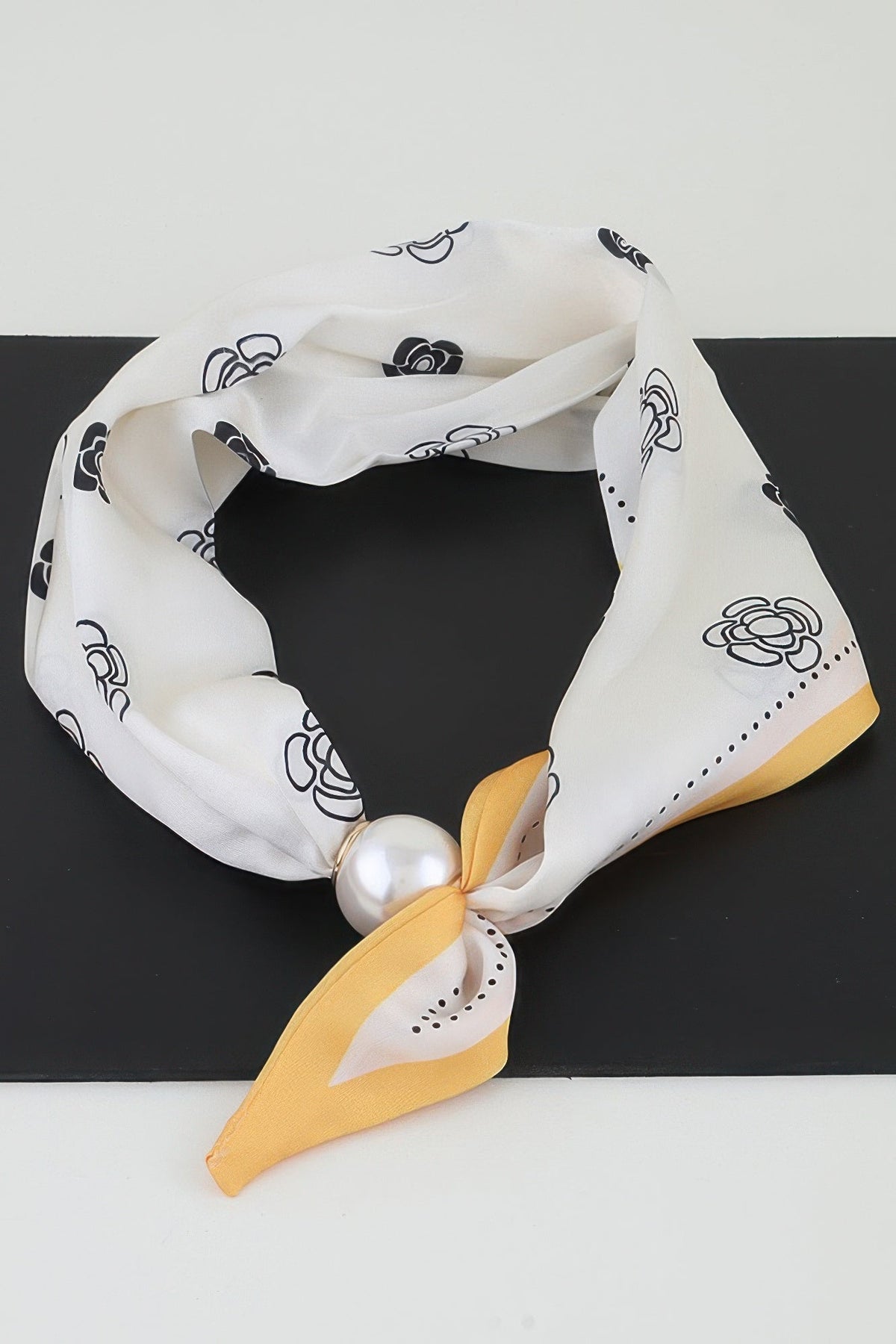 Rose Scarf Wrap Necklace