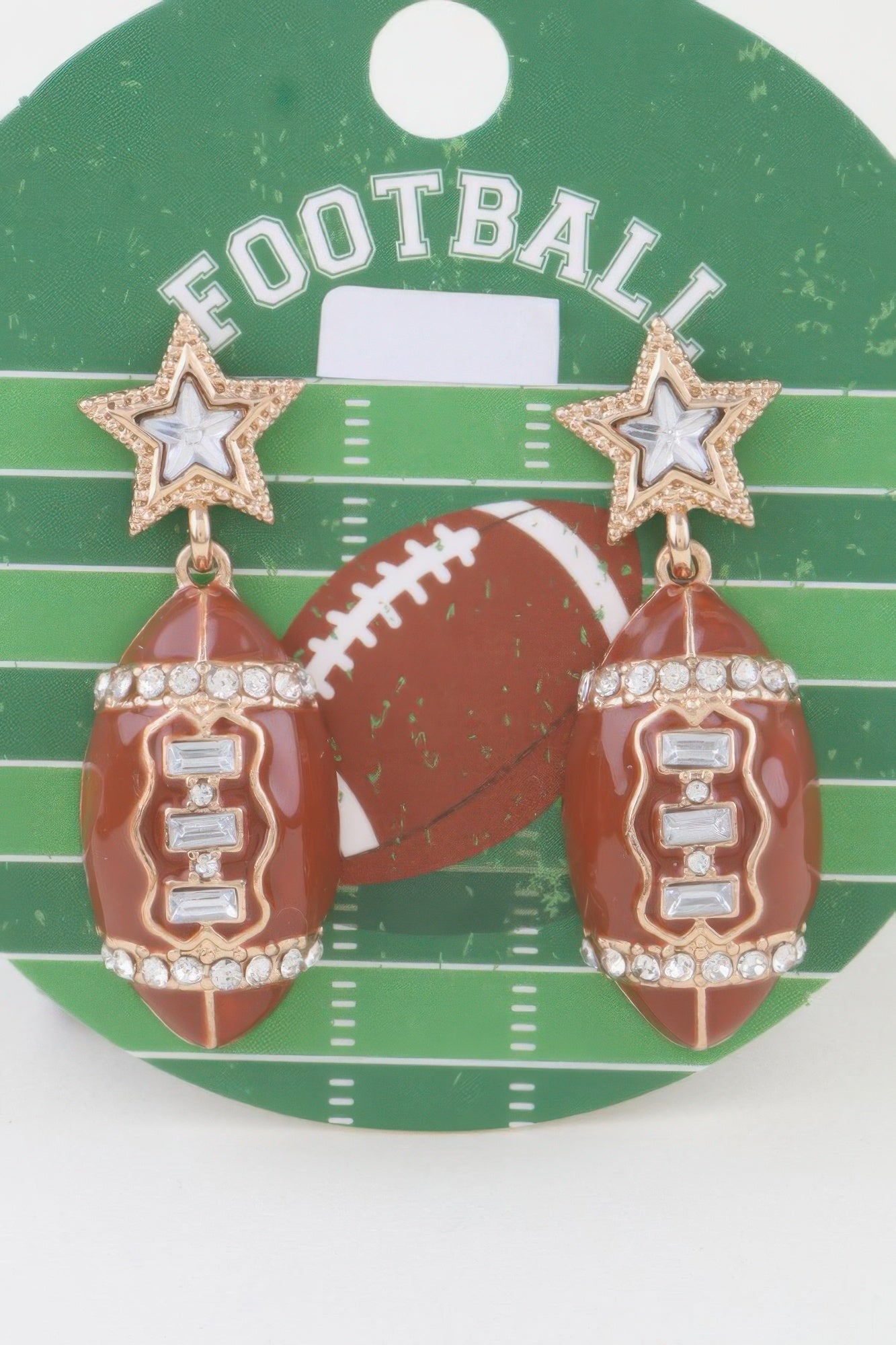 Game Day Glam Football Earrings
