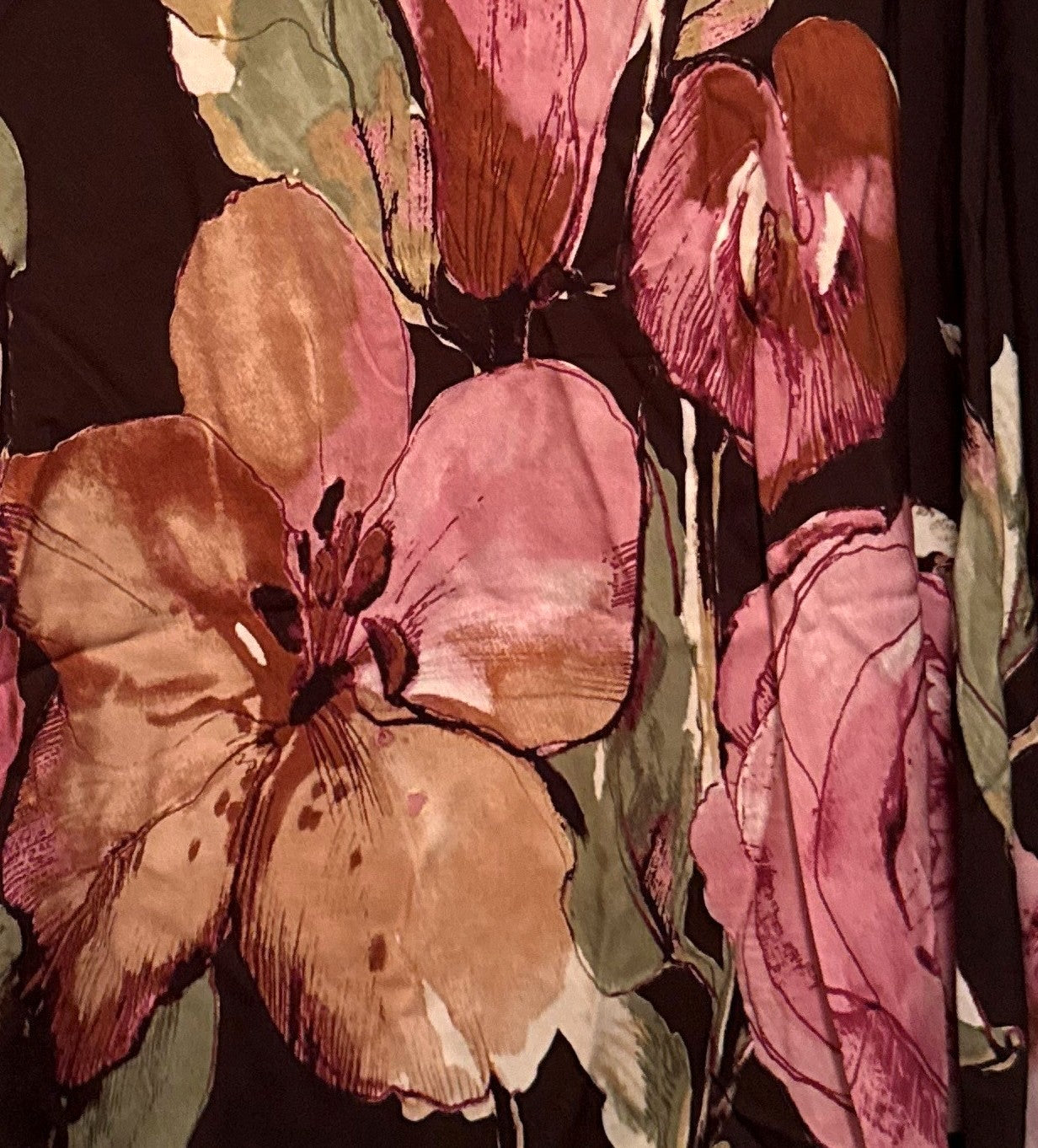 Italian Plus Size Bella Bloom Oversized Floral Tunic