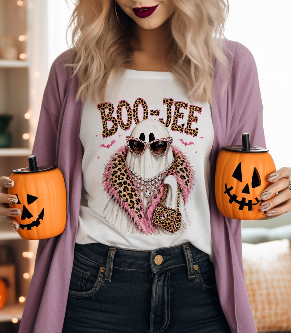 Boo-Jee Glam Ghost with Boa Graphic Tee