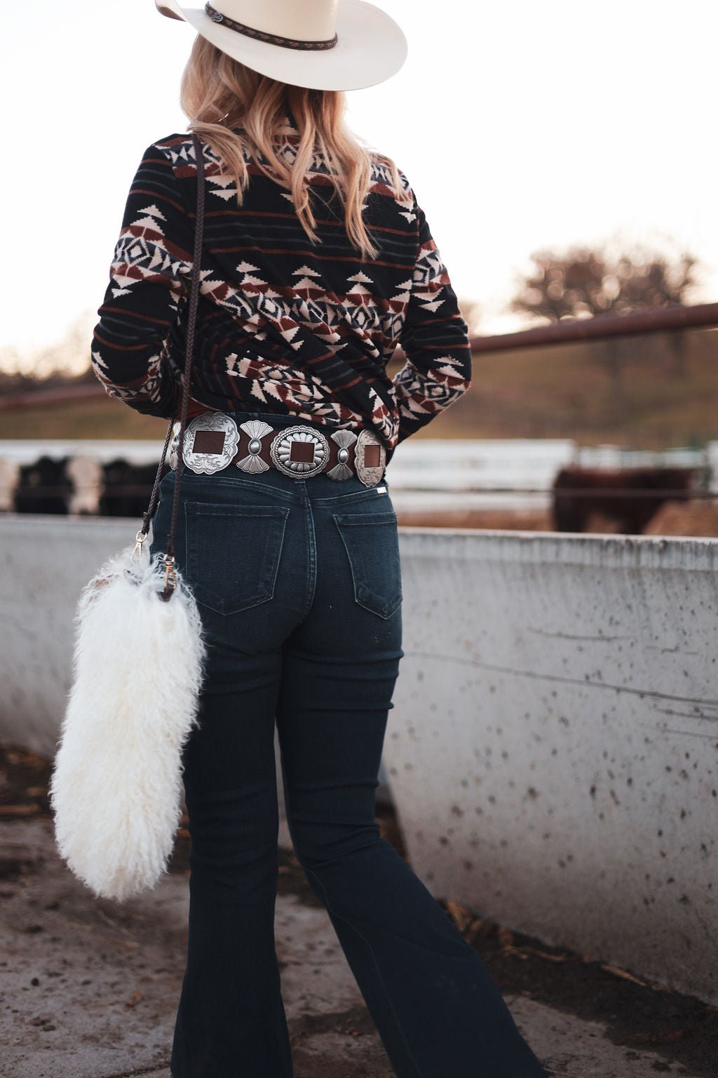 BOMBOM "Calgary" Western Open Front Cardigan — Luxurious Soft Layering Piece Made in USA (Medium available)