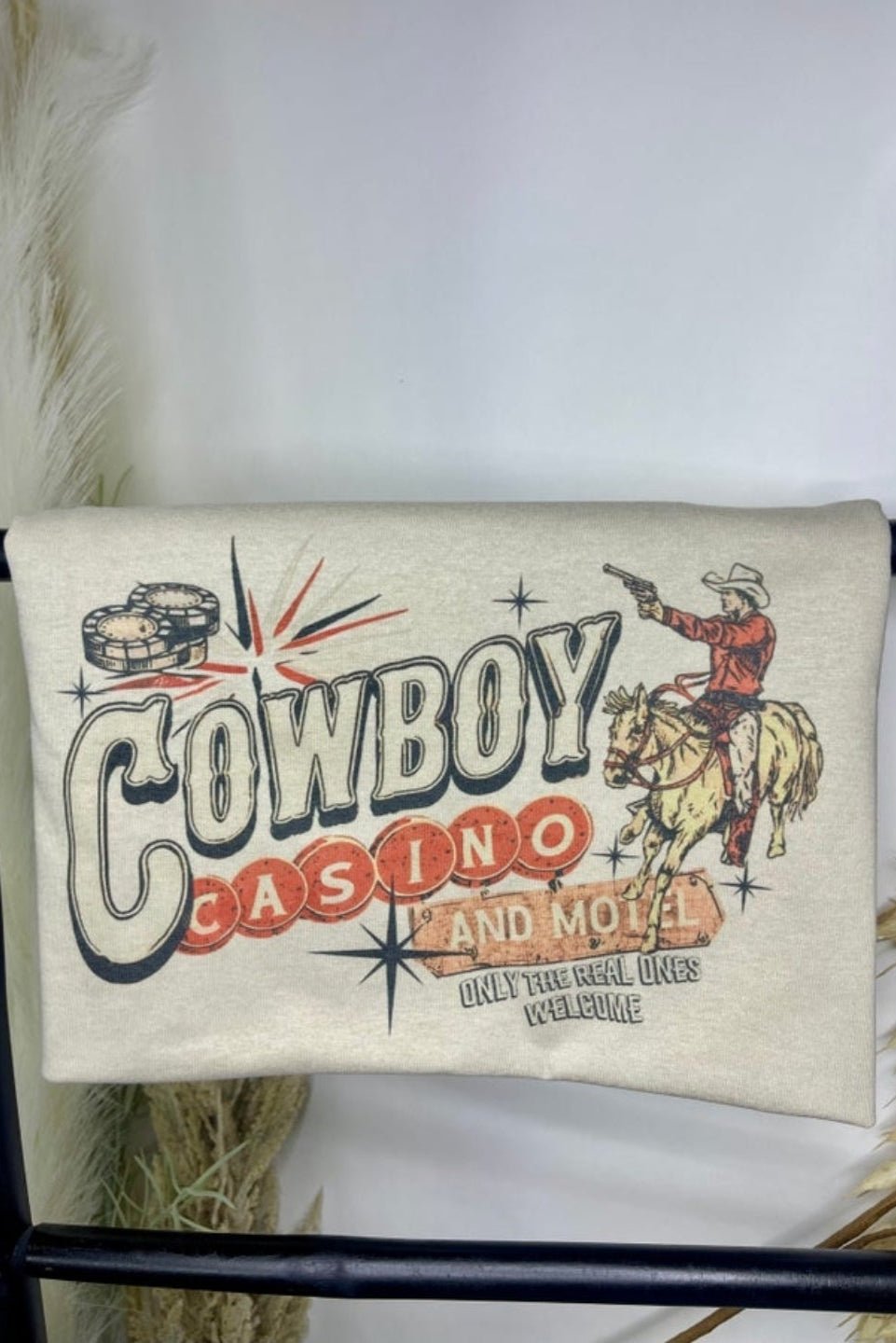 "Cowboy Casino" Western Graphic Tee — Jerzees Vegas Western Statement