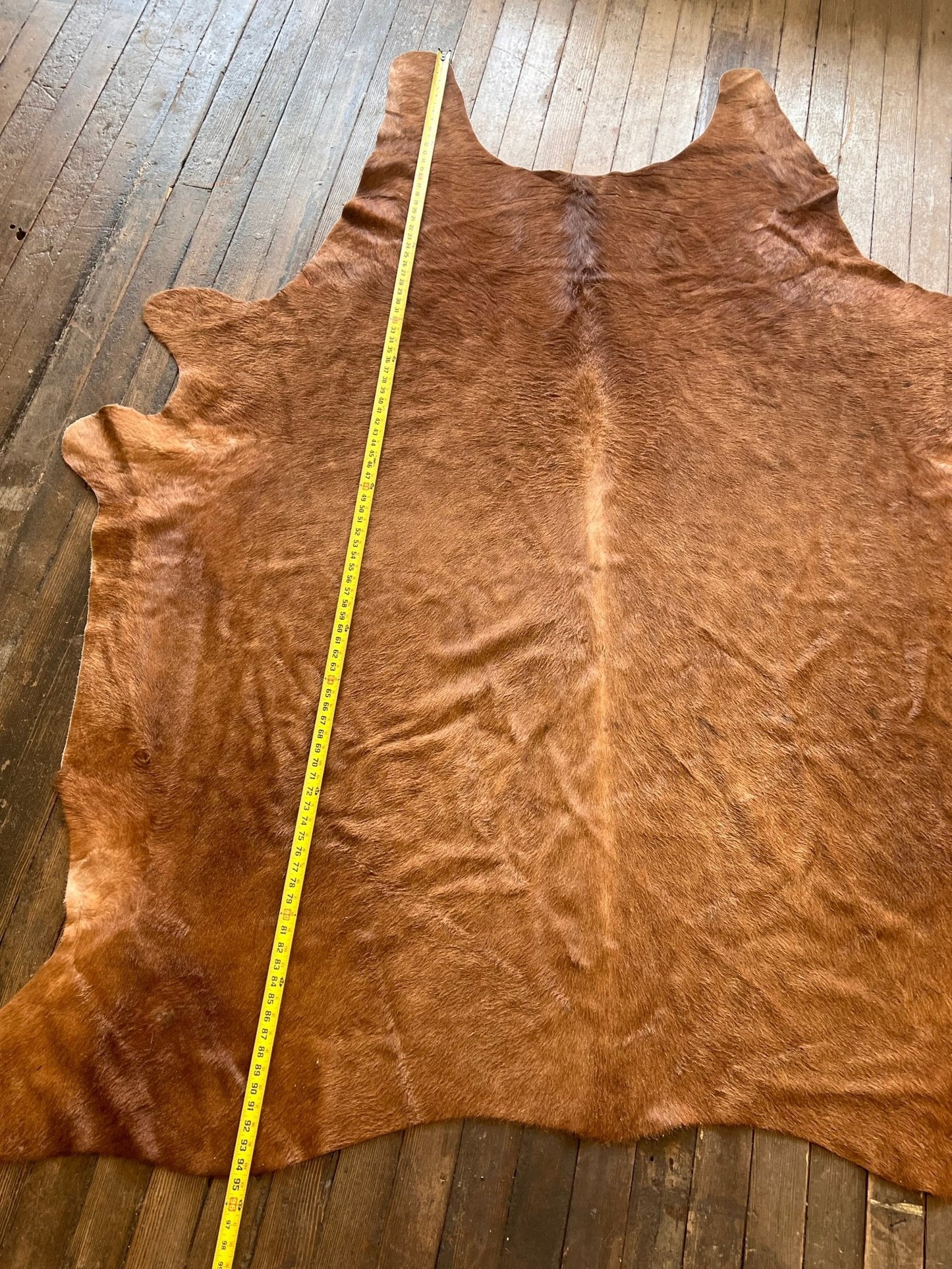 Genuine Brazilian Cowhide Rug — 8 ft × 6 ft (Photo-Exact Hide, Free Shipping)