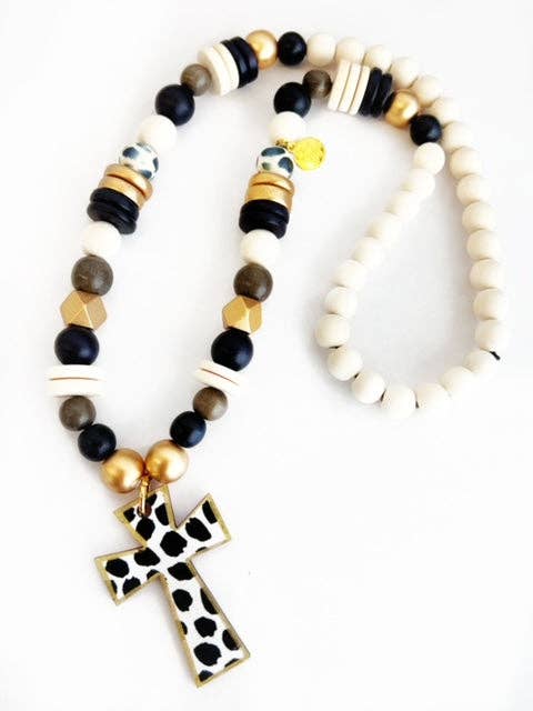Audra Style - Beaded Cross Necklace
