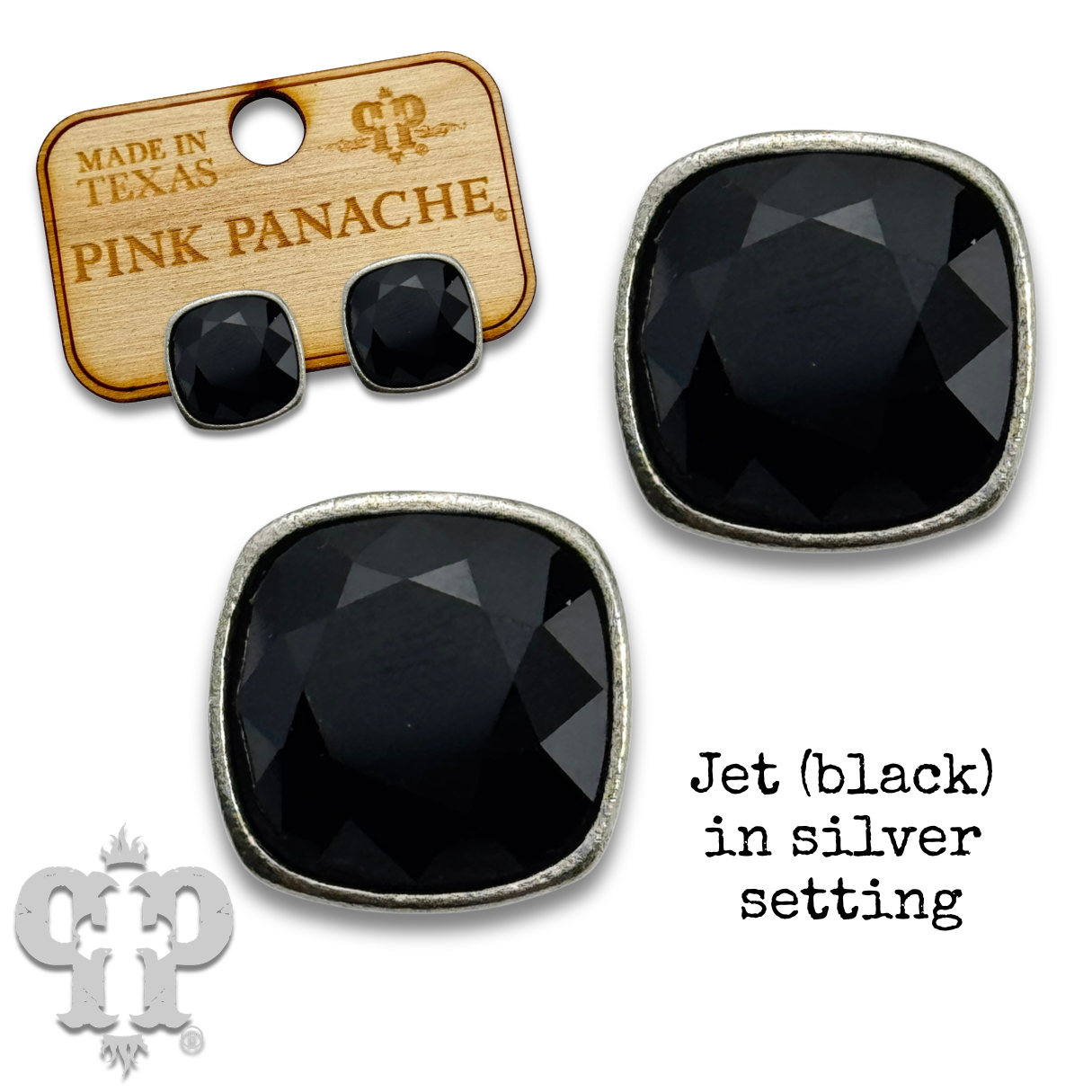 The Posh Cushion-Cut Signature Austrian Crystal Stud Earrings, 12mm
