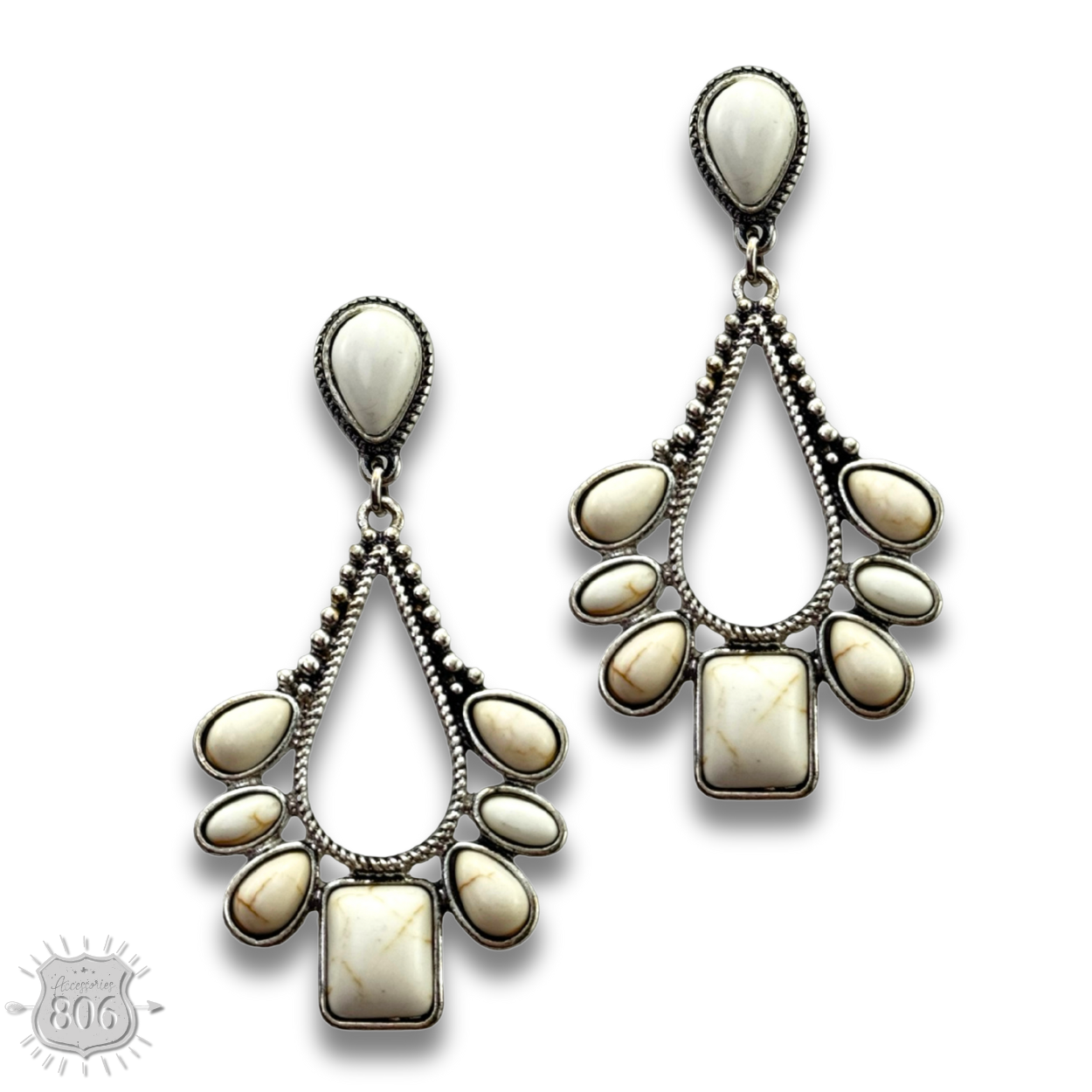 Decorative stone chandelier earring - LC