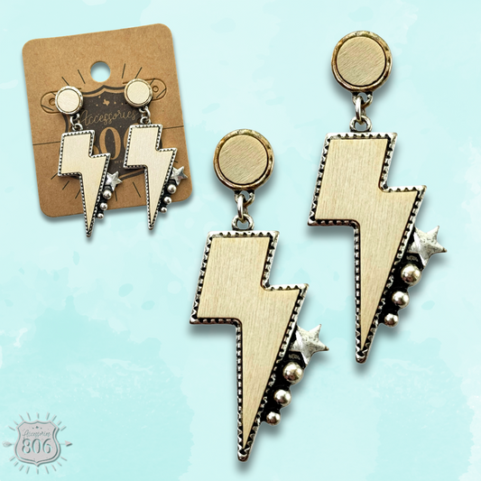 Thunder bolt earring