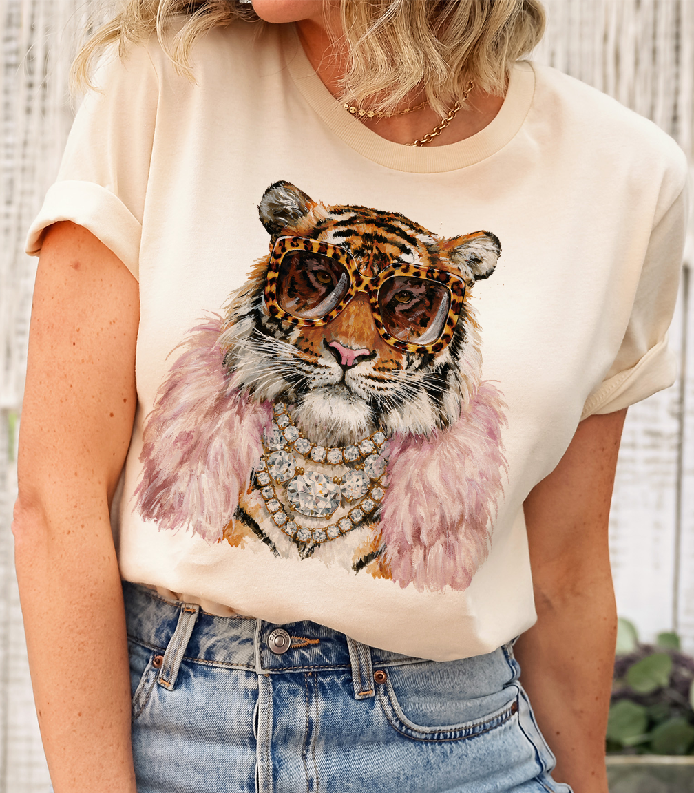 Wildly Glam Tiger Graphic Tee