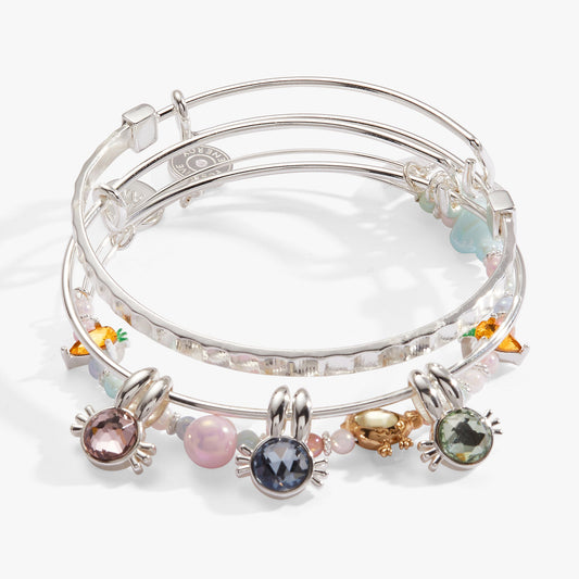 Crystal Bunny Bangles Set of 3